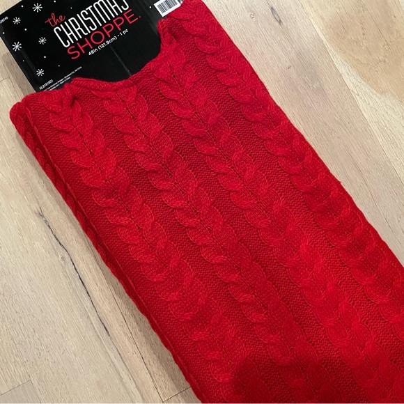 The Christmas Shoppe Red Knit Tree Skirt - Picture 3 of 5